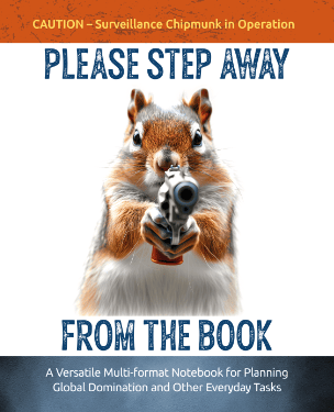 Book cover showing Binky, a chipmunk with a gun, against a white background