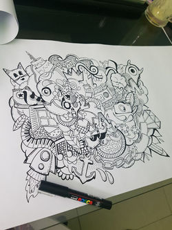 DESENHO A MÃO NO PAPEL (POSCA)