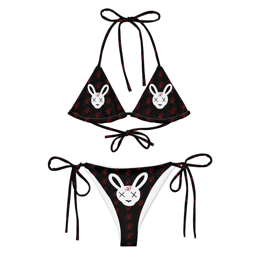 Black bunny bikini, women's underwear