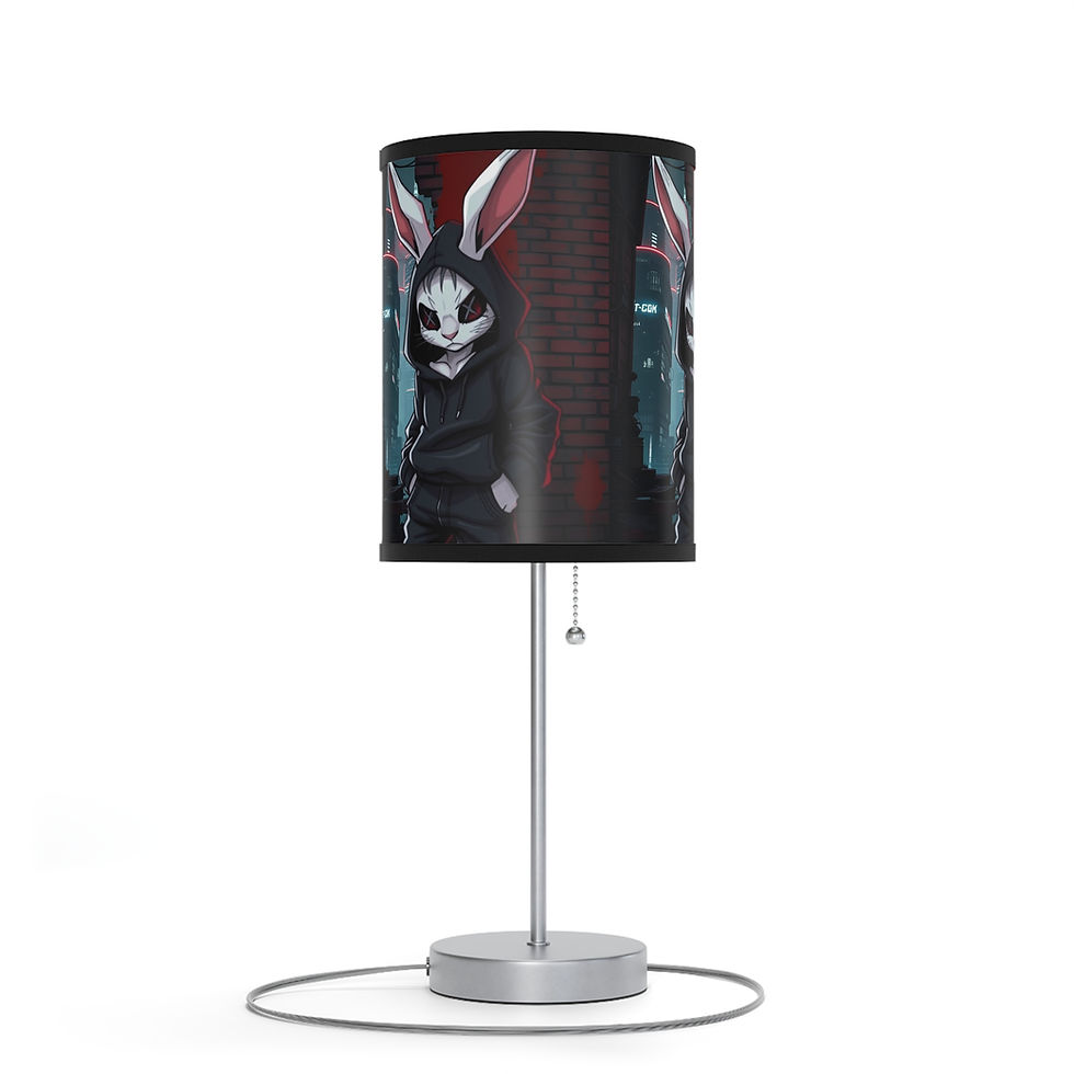 Thumbnail: Table lamp with spooky rabbit design