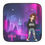 Thumbnail: BBGRL Pink City Car Sun Shades: Anime girl in neon city