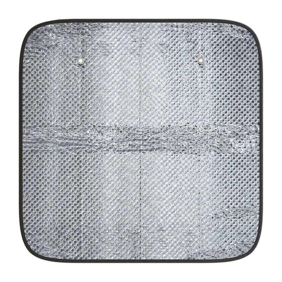 Reflective car sunshade for windshield