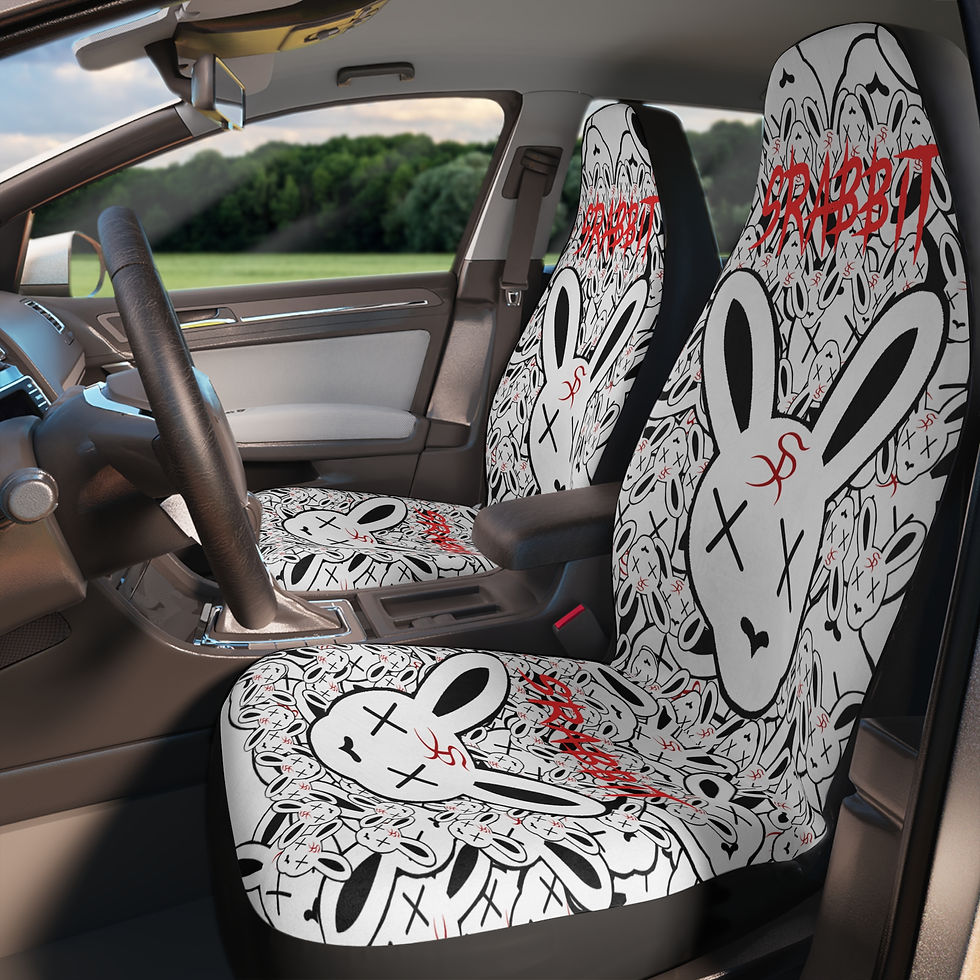 Thumbnail: SRabbit EVERYWHERE Logo Stylish Polyester Car Seat Covers
