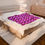 Thumbnail: Pink heart pattern fleece blanket on bed