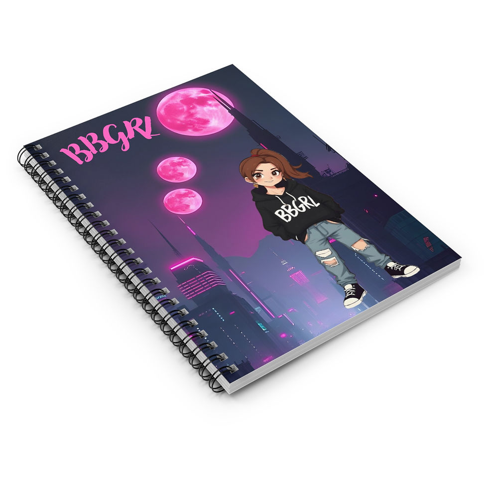 Thumbnail: BBGRL Pink Moon Spiral Notebook