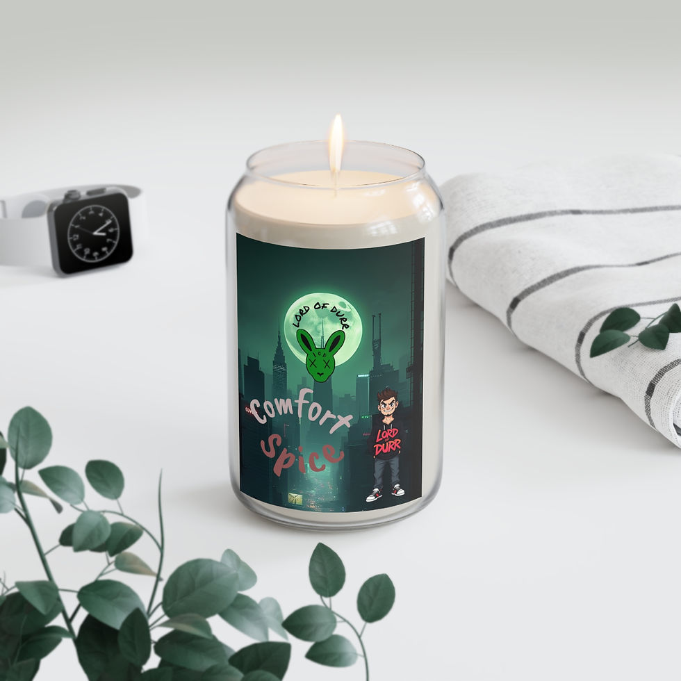 Thumbnail: Comfort Space candle with cartoon illustration