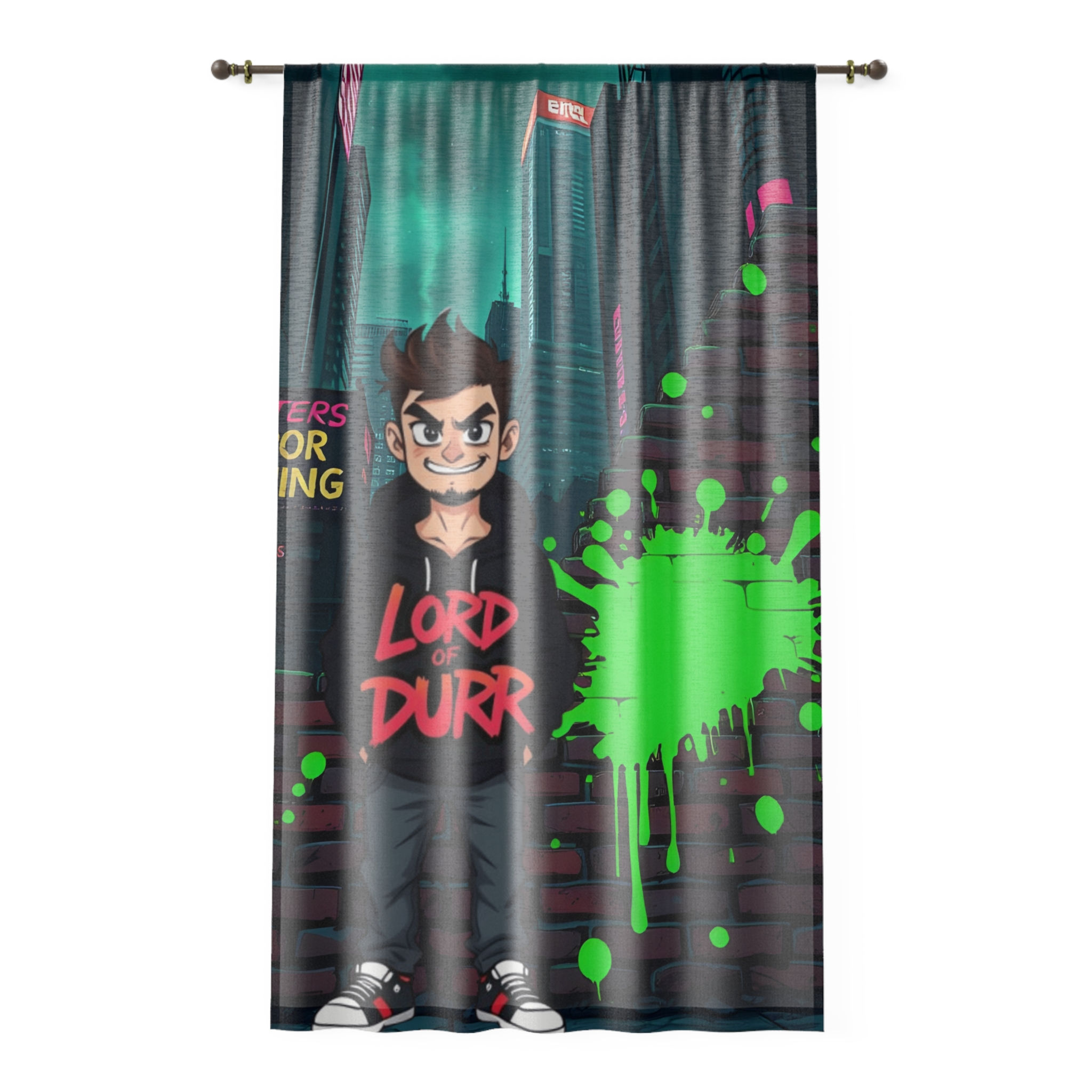 LOD Character Graffiti Window Curtain