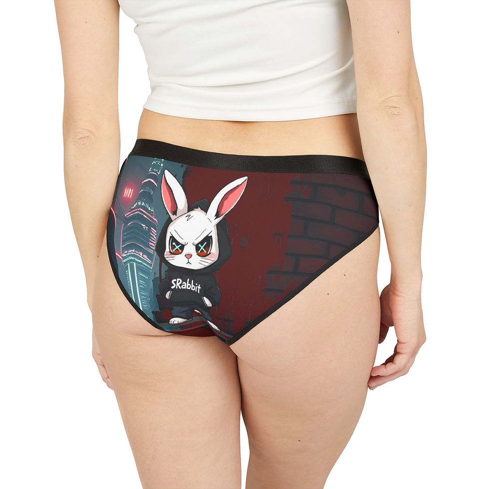 Thumbnail: Women's underwear with angry rabbit design