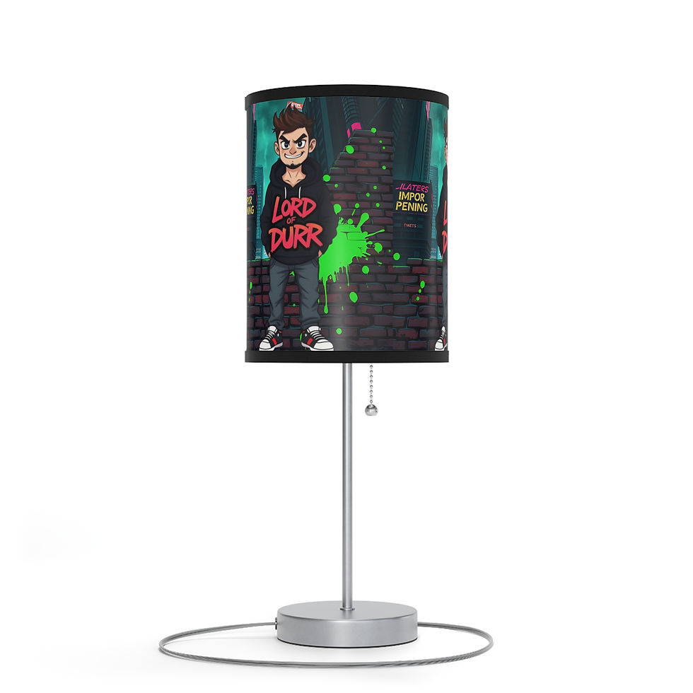 Thumbnail: Lord Darr table lamp featuring character art