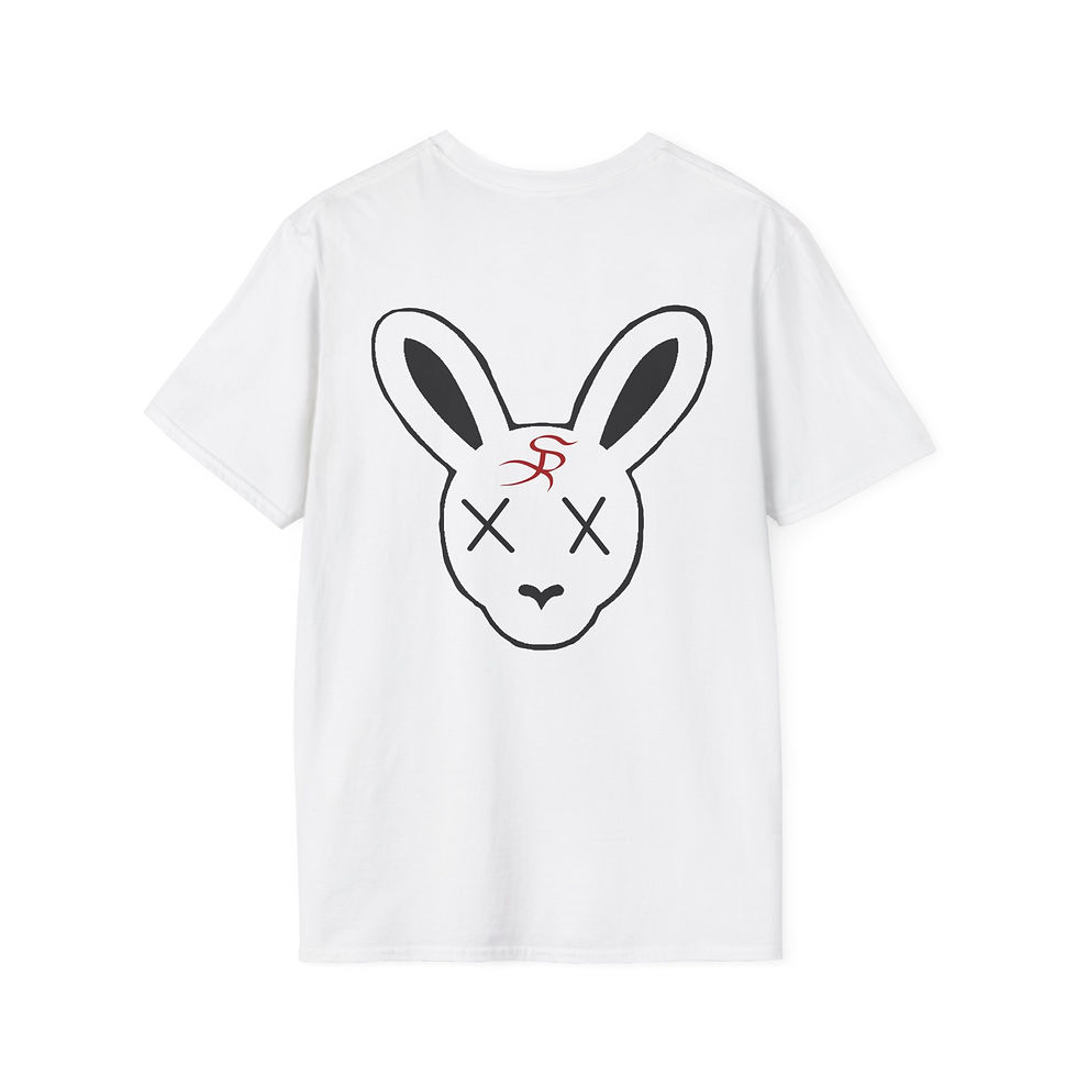 White T-shirt with black bunny graphic