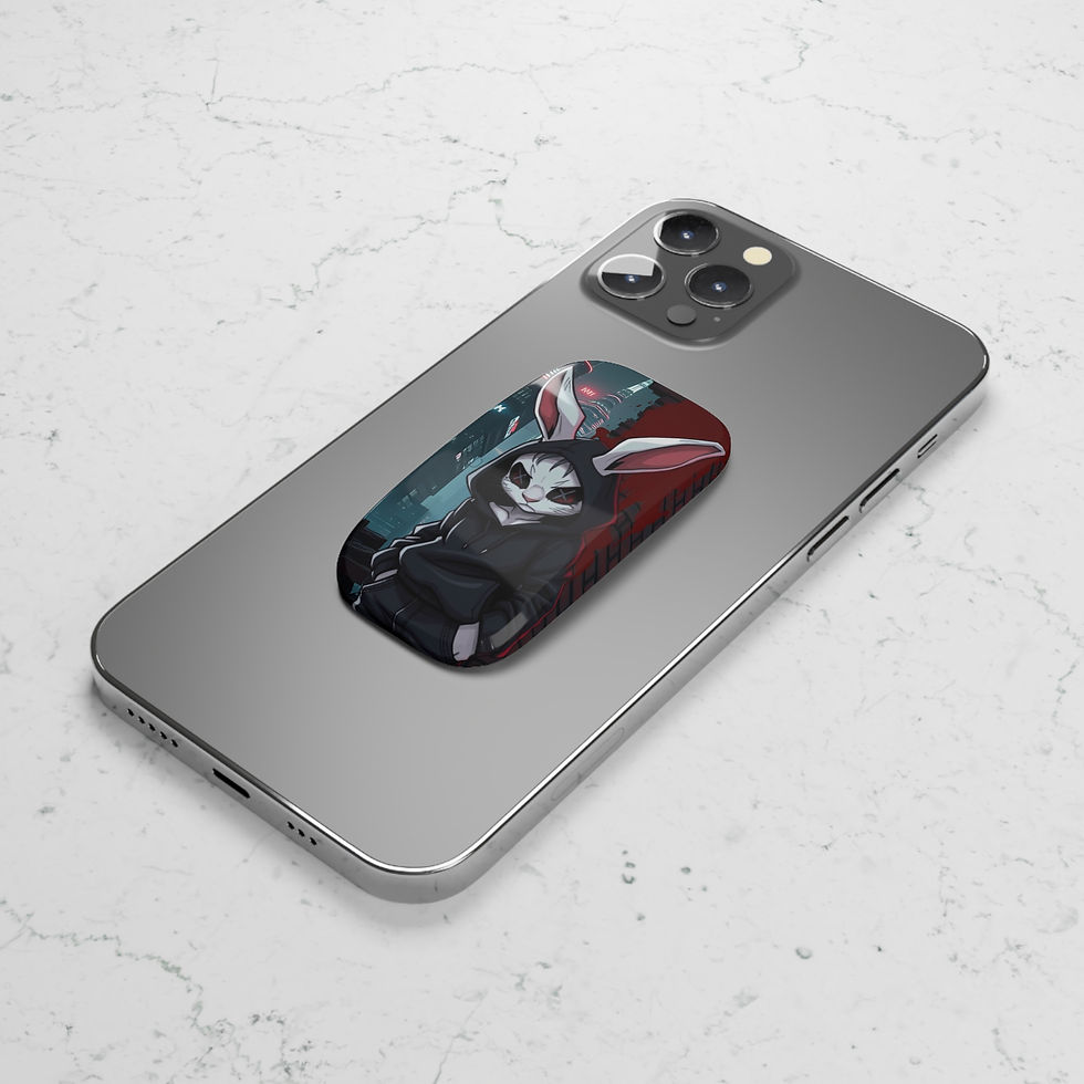 Thumbnail: Phone grip featuring a rabbit and skull design
