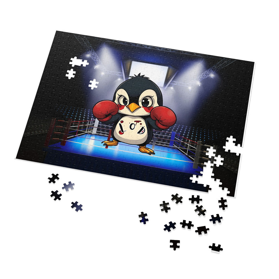 Thumbnail: Boxing penguin jigsaw puzzle