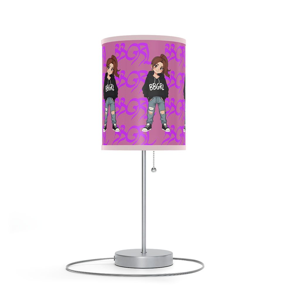 Thumbnail: Anime girl lampshade: purple design