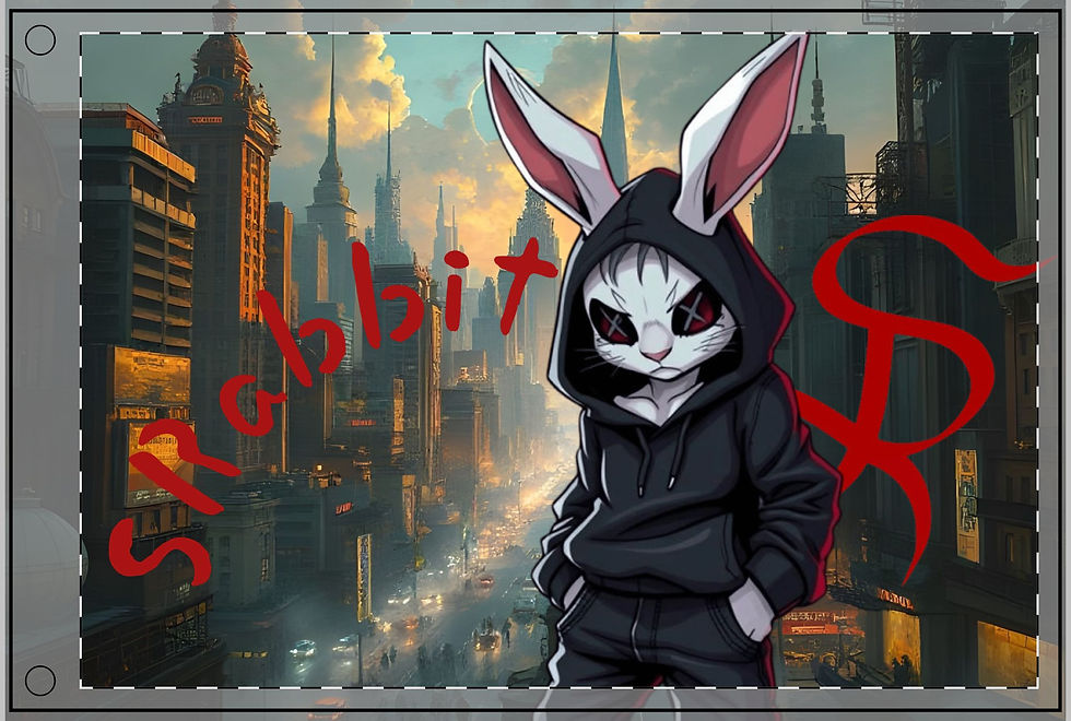 Srabbit edgy streetwear rabbit illustration