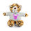 Thumbnail: Leopard print plush toy wearing a shirt with a bunny logo