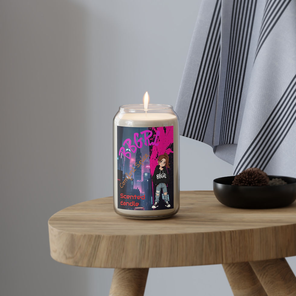 Thumbnail: Girl Power soy candle burning brightly