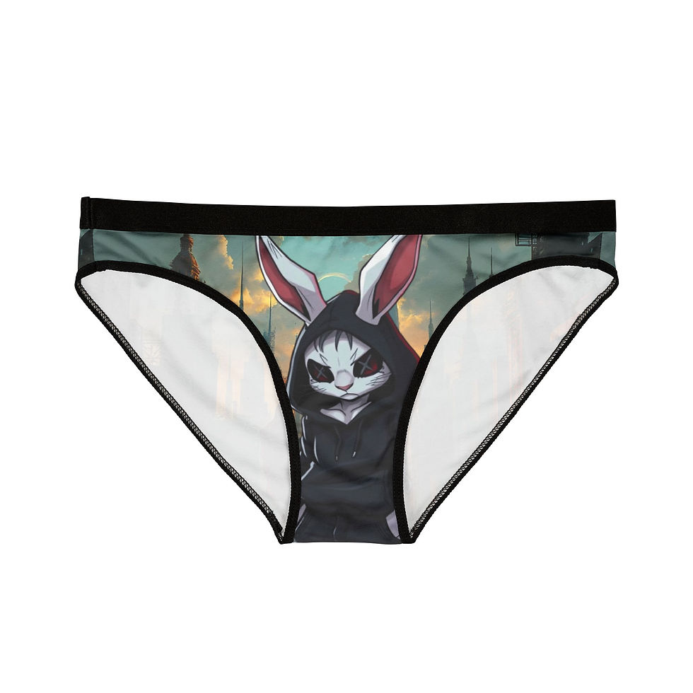 Creepy rabbit women's briefs from Srabbit.co