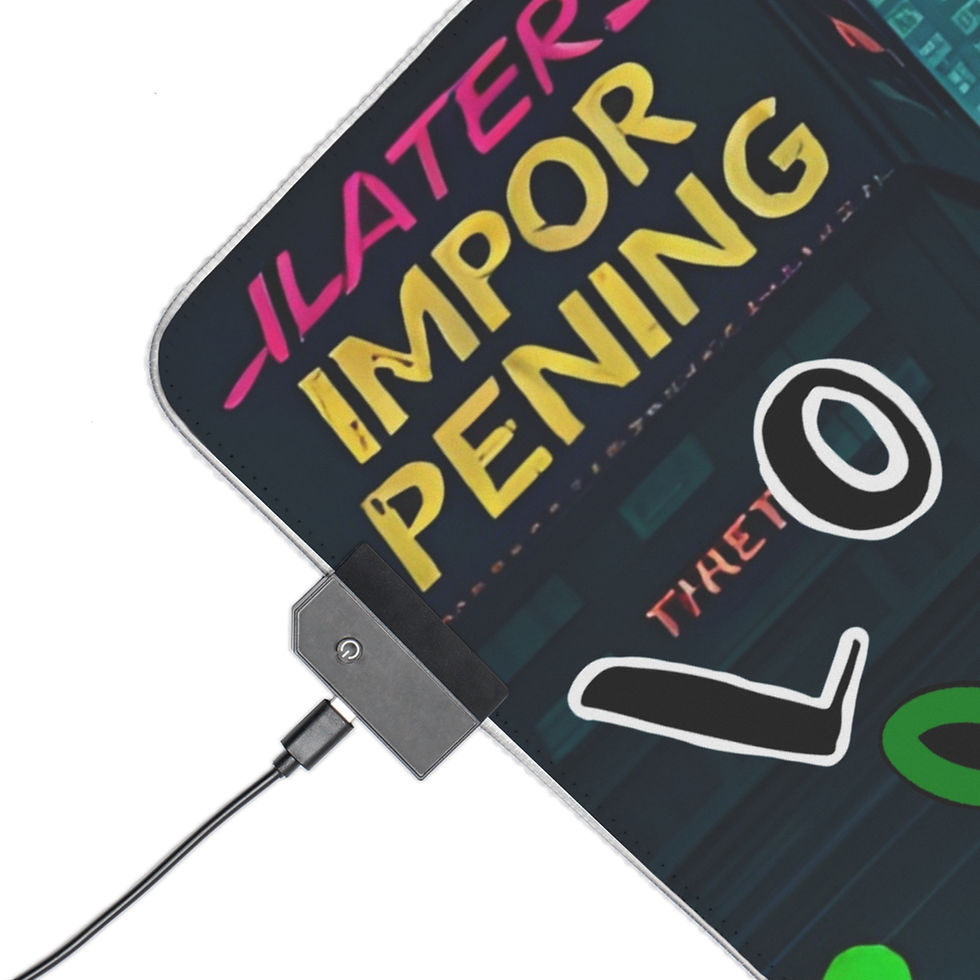 Tablet displaying "Later" importing text