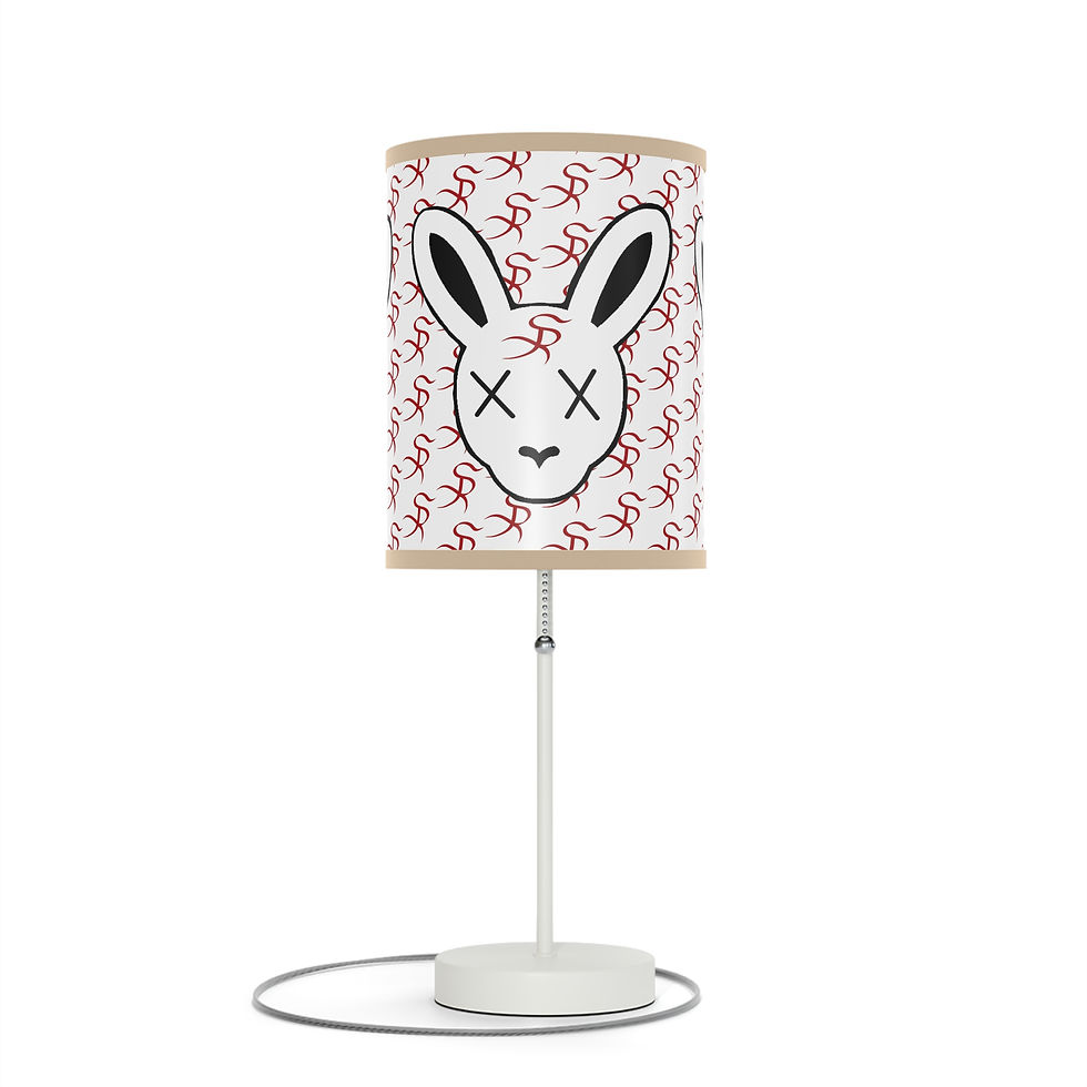 Thumbnail: Table lamp with bunny graphic design