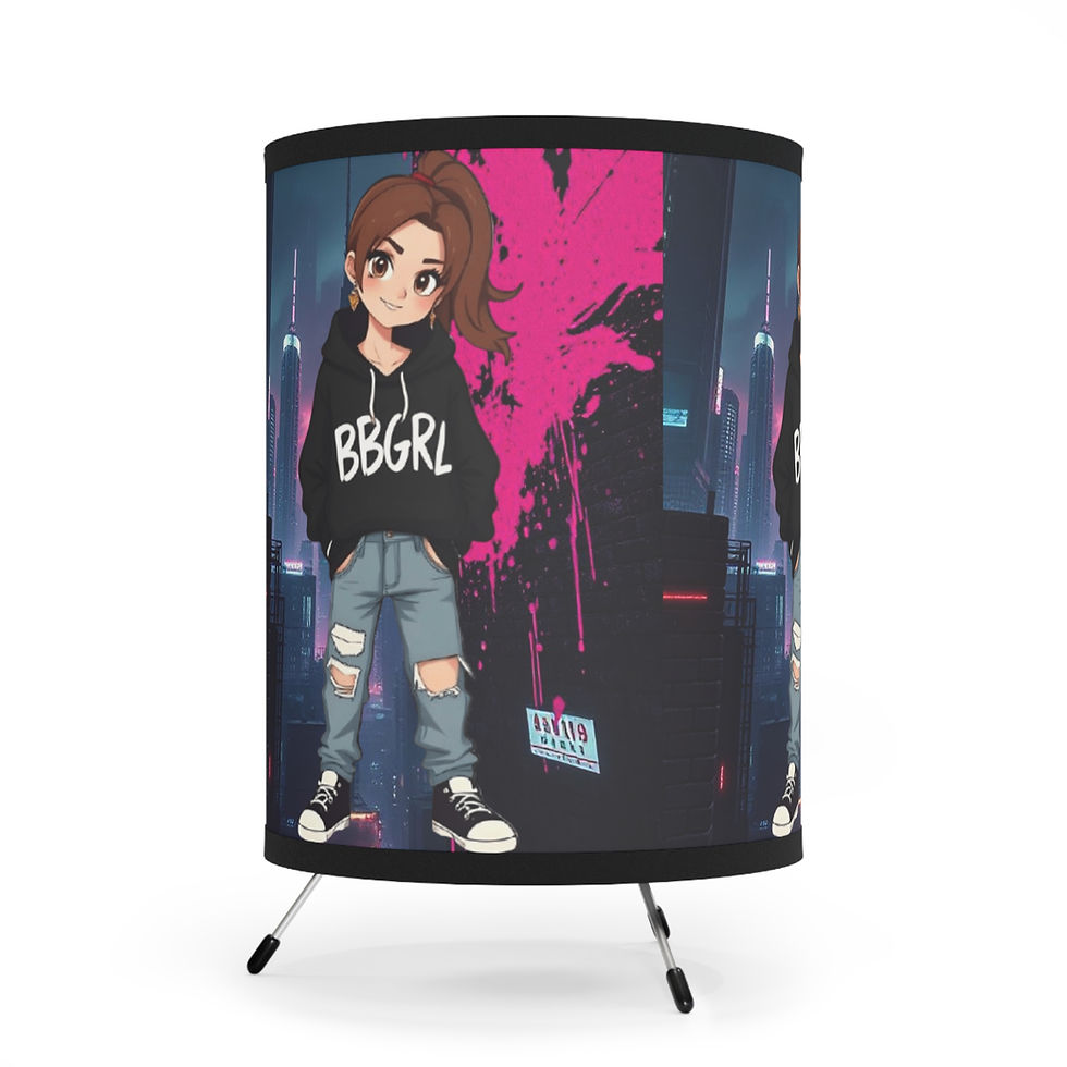 Anime girl BBGRL graphic tee lamp