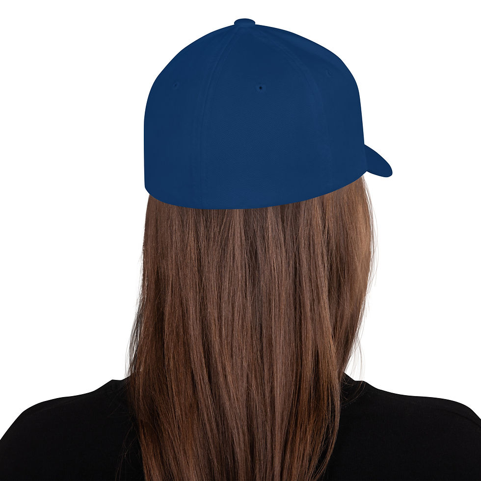 Thumbnail: Woman model wearing a navy blue baseball cap