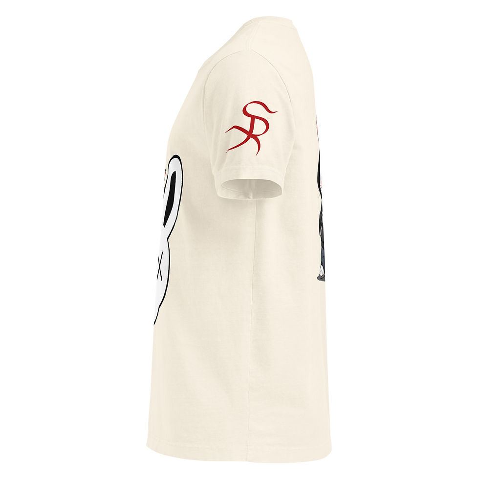 Thumbnail: Cream t-shirt with skull graphic