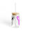 Thumbnail: Glass with bunny design, bamboo lid, and straw