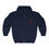 Thumbnail: Navy blue zip-up hoodie with red logo