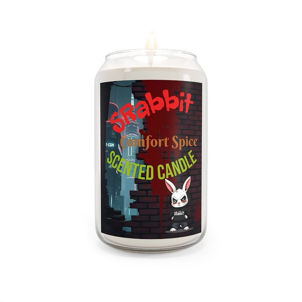 SRabbit art candle, Deathfort Spice scent