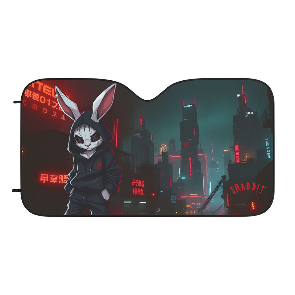 Cyberpunk rabbit sunshade