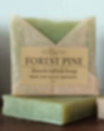 forest pine scent handcrafted soap in brown wrapper