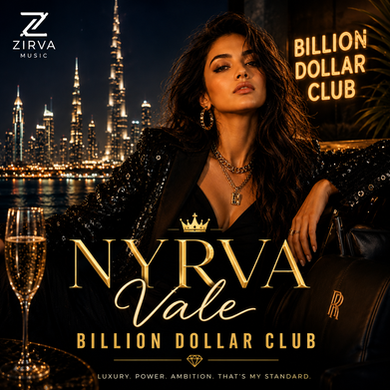 Album Cover for track Billion Dollar Club  by AI singer Nyra Vale 