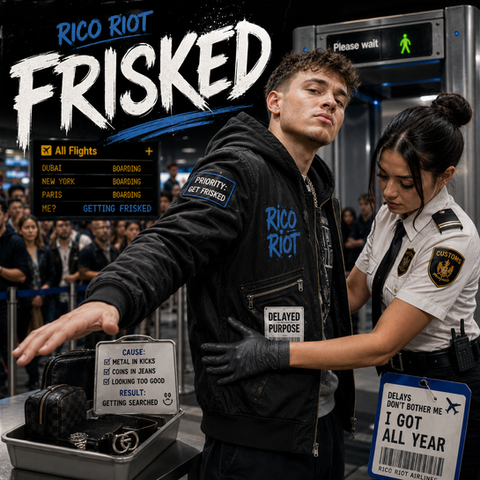 Album Cover for  track Frisked by AI singer Rico Riot