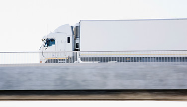 Semi-Truck on Overpass