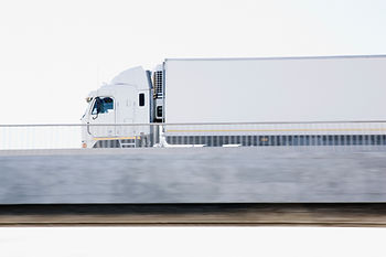 Semi-Truck on Overpass