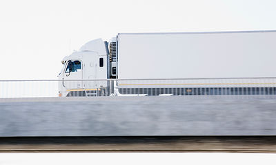 Semi-Truck on Overpass