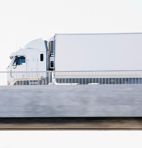 Semi-Truck on Overpass