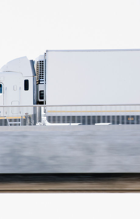 Semi-Truck on Overpass