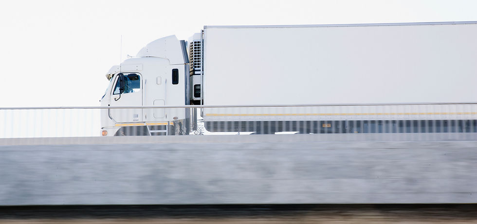 Semi-Truck on Overpass