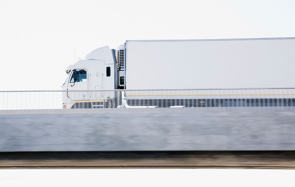 Semi-Truck on Overpass