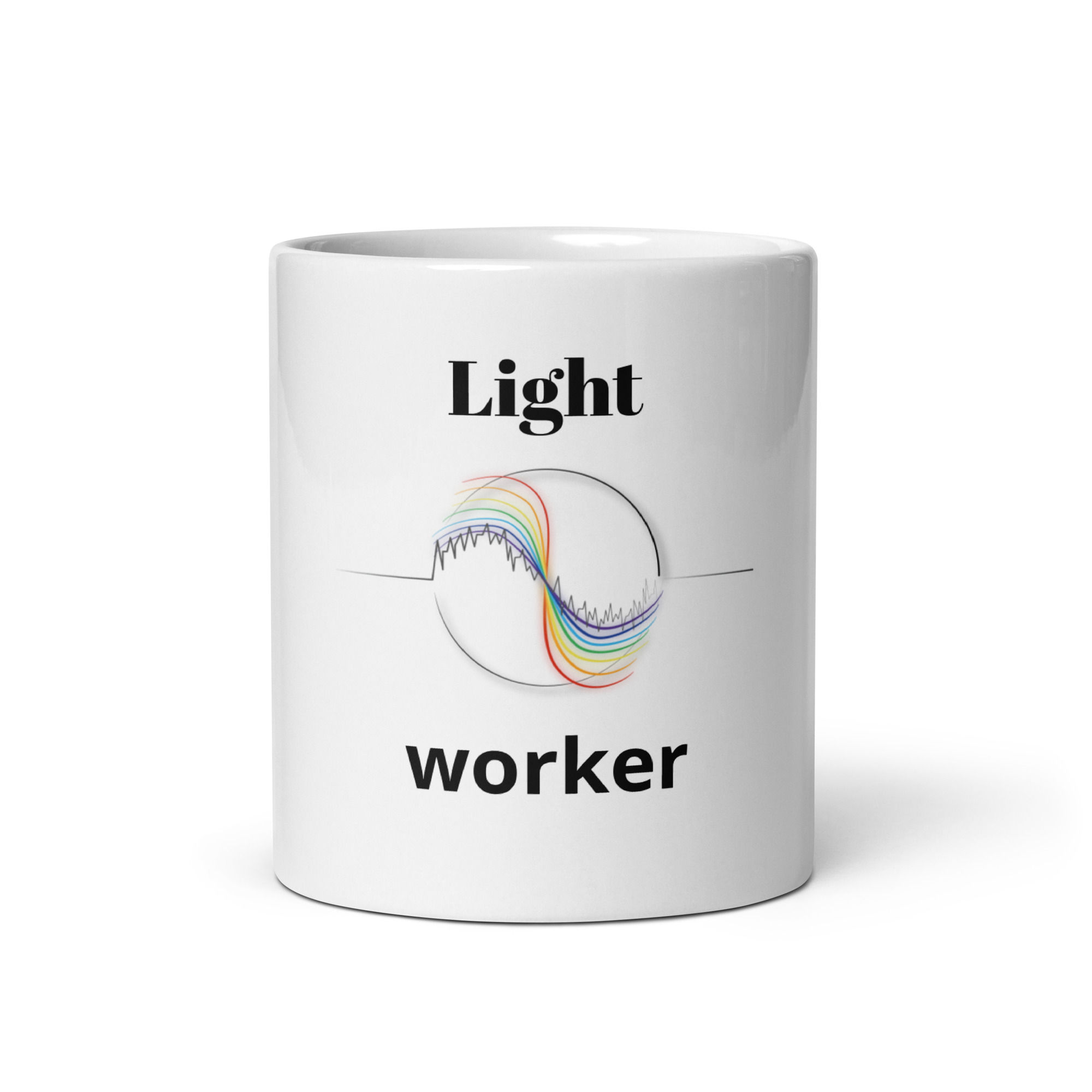 Lightworker Tasse, Keramik, Vorderansicht, 325 ml, Frei von BPA und Blei