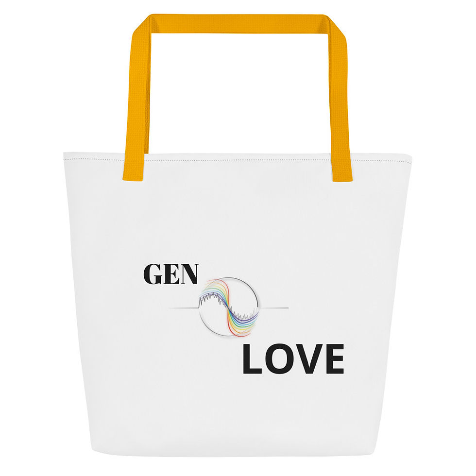 Miniaturbild: Gen Love Trendy Beach Bag, Vorderansicht, gelb