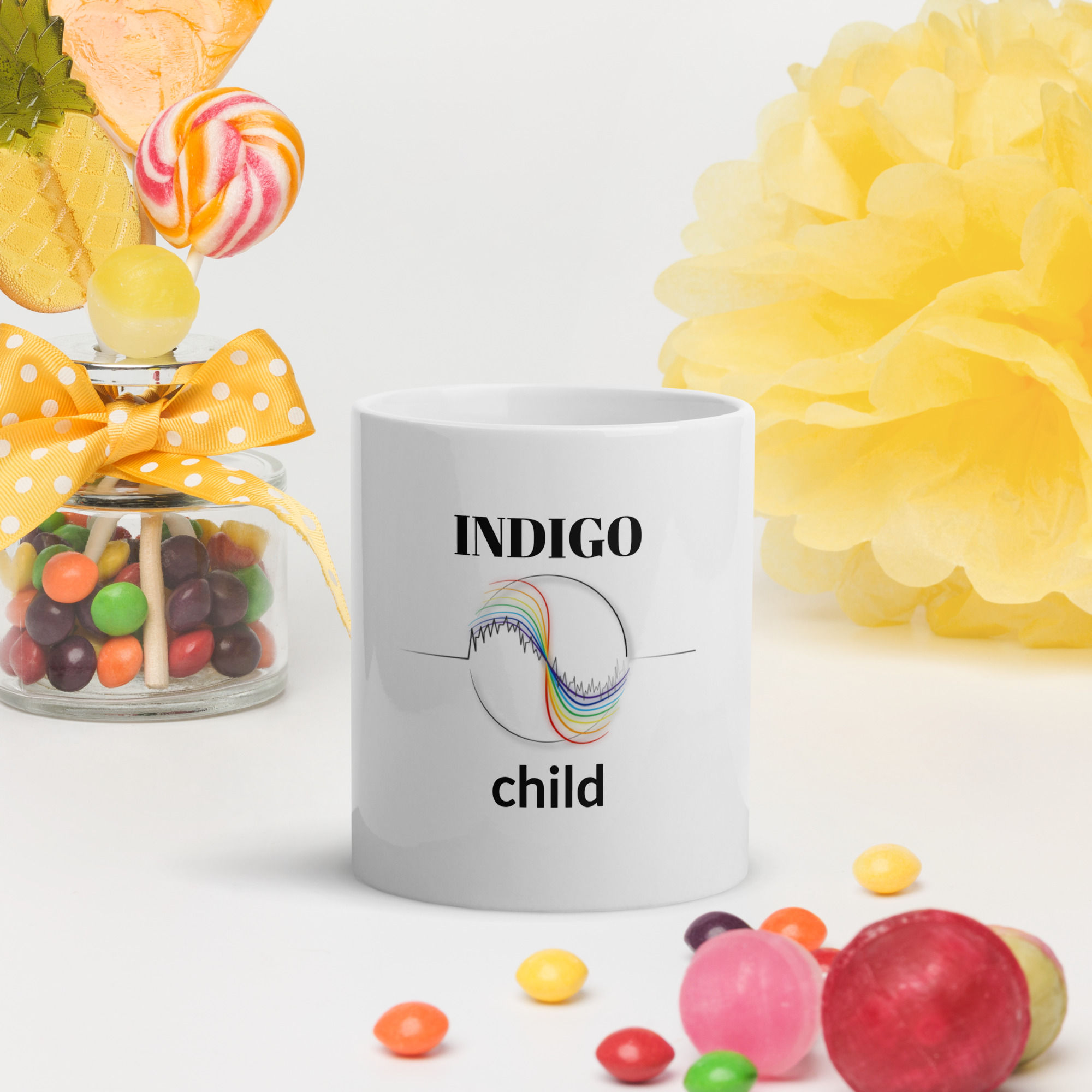 Indigo Child Tasse, Keramik, Vorderansicht, 325 ml