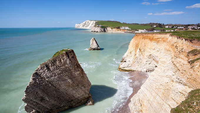 The cliffs and beach at Freshwater, home of Say Care Limited