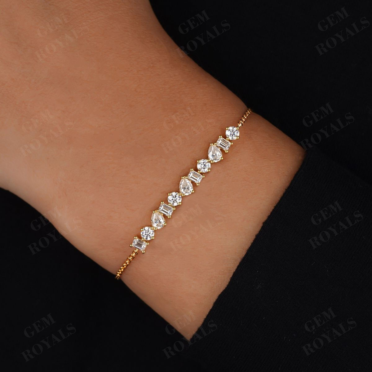 Ivory Grace Semi-Precious Silver Bracelet