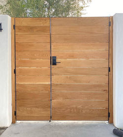 White-Oak Double Gate in Corona del Mar Ca by Amazing Custom Fence Incjpg_edited