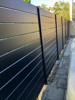 Black Aluminum Fence In Laguna Niguel California