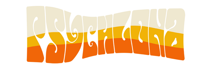 Psychola Band logo in sunset colours