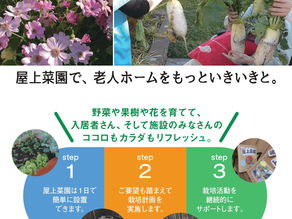 屋上菜園で、老人ホームをもっといきいきと。