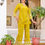 Thumbnail: Women V-Neck Mustard Color Co-ord Set